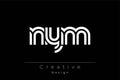 NYM Creative Unique Modern Letter Logo Design Royalty Free Stock Photo