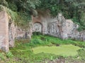 Nymphaeum of Egeria photographed in the park of Caffarella in Rome. Very indicative ancient ruins. Royalty Free Stock Photo