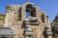 Nymphaeum Fountain with the statue of Kestros the river goddess at ancient Greek city in Perge near Antalya, Turkey