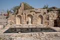 Ancient ruins at Caesarea National Park in Israel Royalty Free Stock Photo