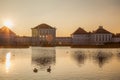 Nymphenburg Palace with the royal garden in Munich, Germany Royalty Free Stock Photo