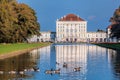 Nymphenburg Palace with the royal garden in Munich, Germany Royalty Free Stock Photo