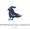 Nymphicus hollandicus icon. Trendy flat vector Nymphicus holland
