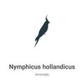 Nymphicus hollandicus vector icon on white background. Flat vector nymphicus hollandicus icon symbol sign from modern animals