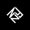 NYN letter logo design on black background. NYN creative initials letter logo concept. NYN letter design Royalty Free Stock Photo