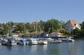 Nynshamn Archipelago with marina in summer Royalty Free Stock Photo