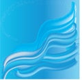 Blue wave abstract background vector illustration with little light blue bubbles Royalty Free Stock Photo