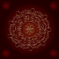 Vector round abstract circle. Mandala style. Luxury pattern background vector. Floral art deco frame. Royal golden card template Royalty Free Stock Photo