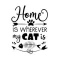 Home is wherever my cat is Royalty Free Stock Photo