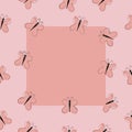 Spring background with butterflies. Frame for decoration, cover, border. Royalty Free Stock Photo