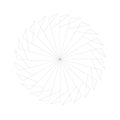 Vector circular rosette, circle round shape, design element, protection border, isolated on white Royalty Free Stock Photo