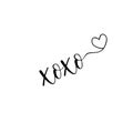 Xoxo calligraphy - good for tattoo, greeting card, poster, gift design.