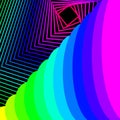 Rainbow color lines, multicolor modern fresh art abstract background for web and print Royalty Free Stock Photo