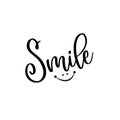 Smile postive calligrapy