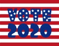 Vote 2020 - Presidential Election 2020 in United States. Vote day, November 3. US Election. Patriotic american element