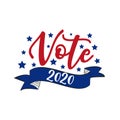 Vote 2020 - Presidential Election 2020 in United States. Vote day, November 3. US Election. Patriotic american element