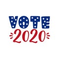 Vote 2020 - Presidential Election 2020 in United States. Vote day, November 3. US Election. Patriotic american element.