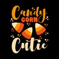 Candy Corn Cutie - Halloween vecor illustration.