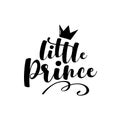 Little Prince - handwritten text with crown.
