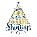 O Holy Night The Stars Are Brightly Shining -  Handwritten Greeting For Christmas