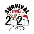 Survival Mode - Funny greeting  for Christmas Royalty Free Stock Photo