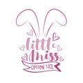 Little Miss Cotton Tail - cute bunny ears with hearts.