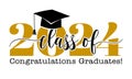 Class of 2024 Congratulations Graduates Royalty Free Stock Photo