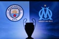 NYON, SWISS, NOVEMBER 2. 2020: Manchester City vs. Olympique Marseille. Football UEFA Champions League 2021 Group Stage match. UCL