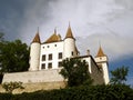 Nyon white castle, Switzerland Royalty Free Stock Photo