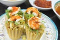 Nyonya Kueh Pie Tee with Prawns Closeup