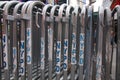 NYPC Steel barricades lined up in a row