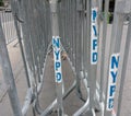 NYPD Barricades, Crowd Control, NYC, NY, USA