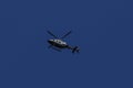 NYPD Bell 429 helicopter in a sky providing security in Brooklyn, New York Royalty Free Stock Photo