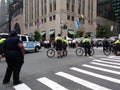 NYPD Bicycle Squad, Anti-Trump Rally, NYC, NY, USA