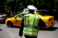 NYPD Cop Directing Traffic in NYC