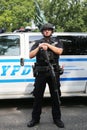 NYPD counter terrorism officer providing security Royalty Free Stock Photo