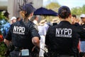 NYPD counter terrorism officers providing security Royalty Free Stock Photo