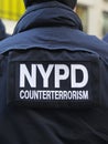 NYPD counter terrorism officers providing security on Times Square during Super Bowl XLVIII week in Manhattan Royalty Free Stock Photo