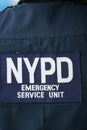 NYPD emergency service unit officer providing security at National Tennis Center during US Open 2014