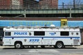 NYPD mobile command post in Brooklyn, NY Royalty Free Stock Photo