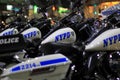 NYPD motorcycles Royalty Free Stock Photo