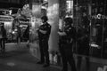 NYPD officers on the beat in Times Square, Manhattan.