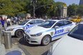 NYPD patrol cars on street, New York