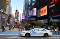 NYPD police car in Times Square Royalty Free Stock Photo