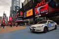 NYPD police car in Times Square Royalty Free Stock Photo