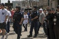 NYPD Police Counter terrorism Bureau officers patrol Yankee stadium during opening day game