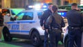 NYPD Police Officers on duty in Manhattan - NEW YORK CITY, USA - FEBRUARY 14, 2023