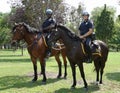 NYPD police officers on horseback ready to protect public at Billie Jean King National Tennis Center during US Open 2013