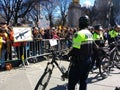 Bike Cops, March for Our Lives, Protest, Columbus Circle, NYC, NY, USA Royalty Free Stock Photo