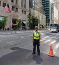 NYPD Traffic Officer, Trump Tower Security, New York City, NYC, NY, USA Royalty Free Stock Photo